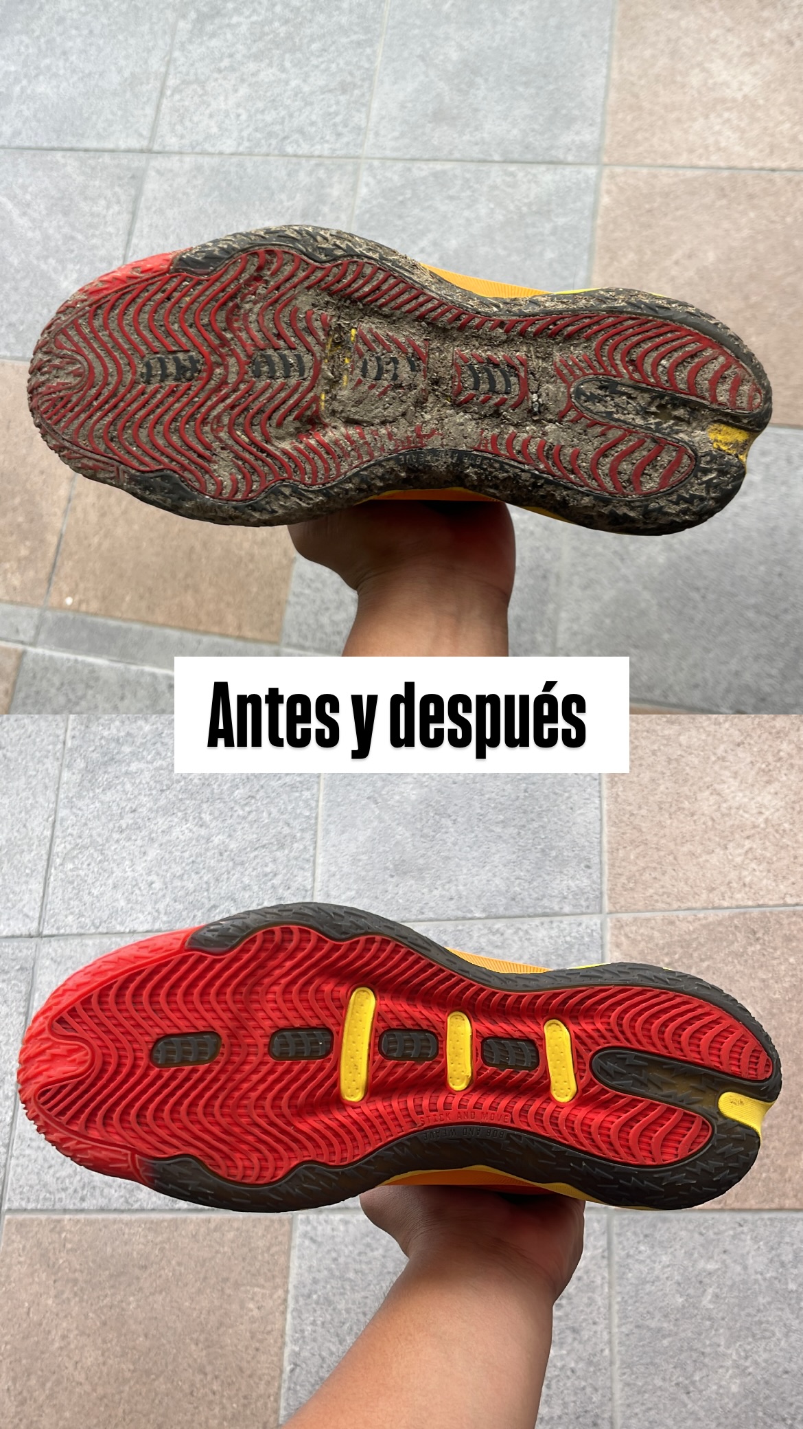 Suela roja recuperada