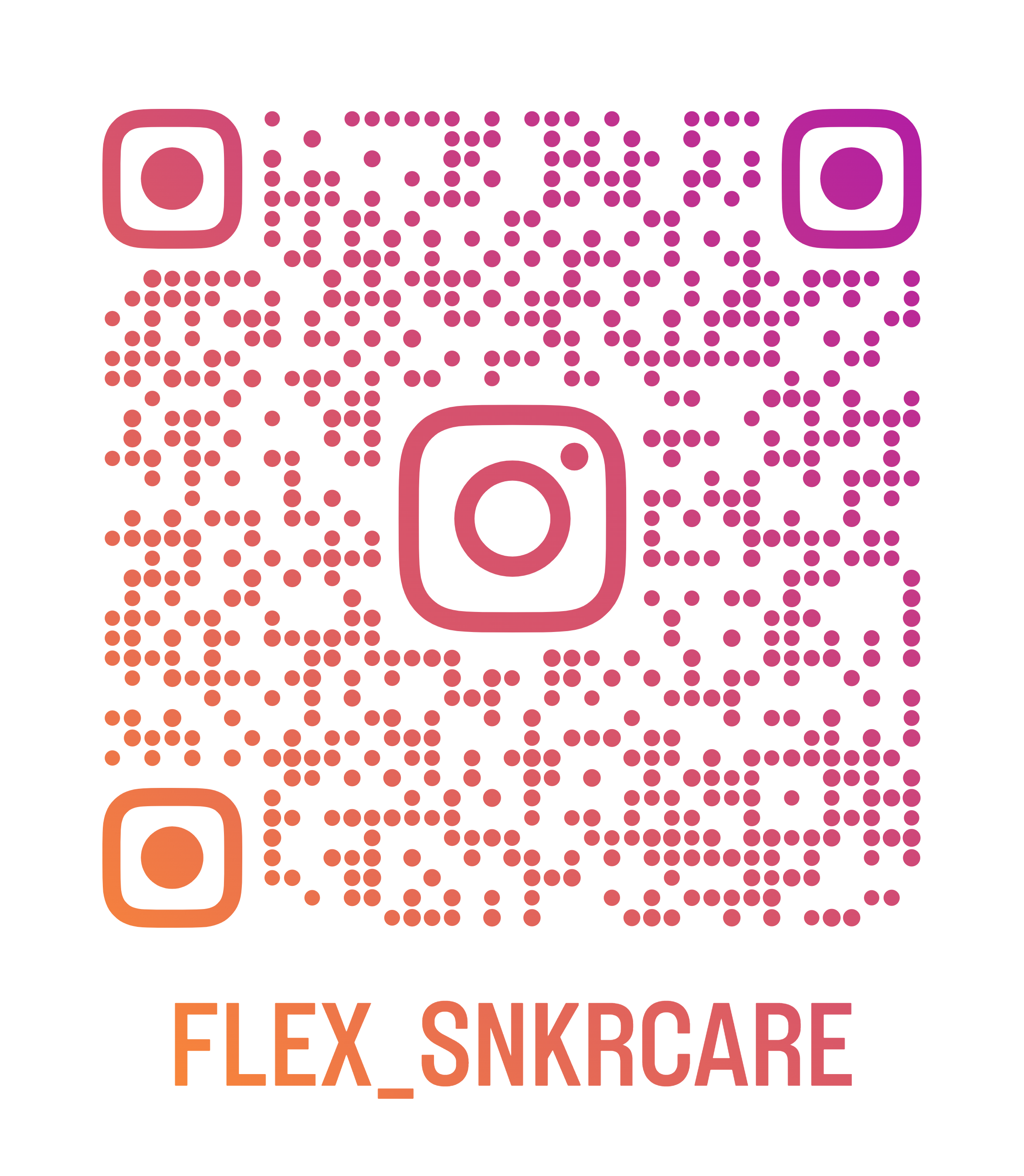QR de Instagram @flex_snkrcare